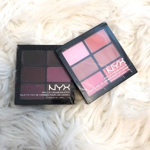 Two NYX pro lip cream palette